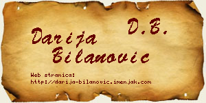 Darija Bilanović vizit kartica